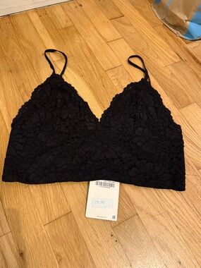 NWT Zara Black Lace Bralette Top
